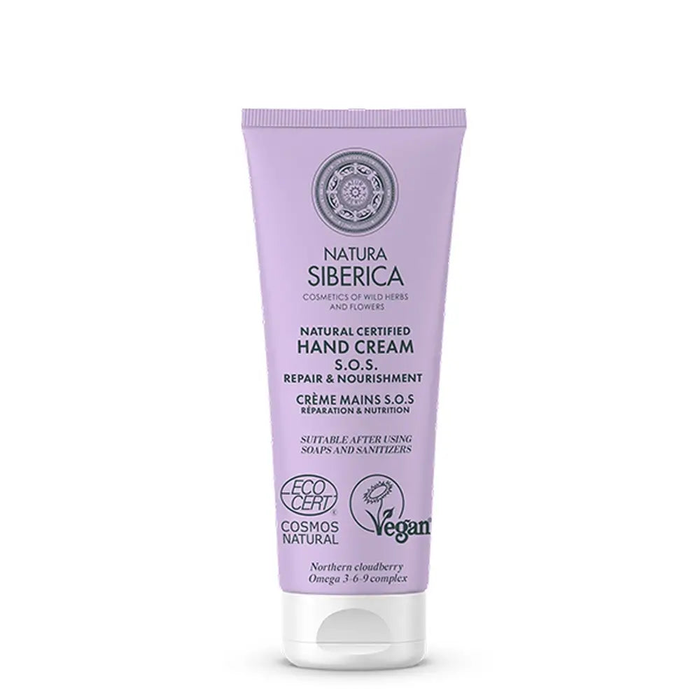 Natura Siberica Sos Creme de Mãos Reparador e Nutritivo, 75 Ml