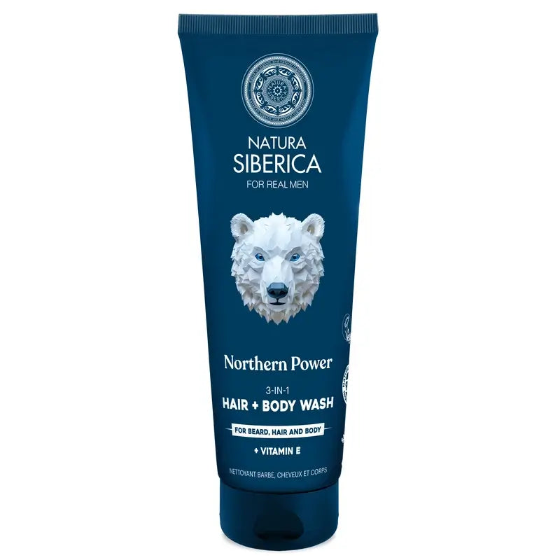 Natura Siberica Homem Selvagem Ártico. Gel 3 em 1 para cabelo, corpo e rosto , 200 ml