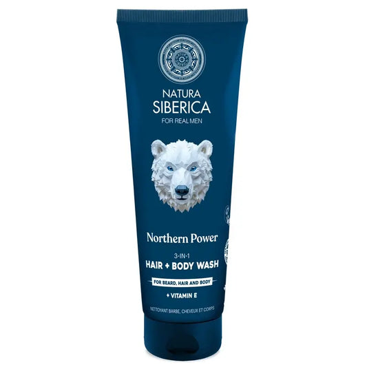 Natura Siberica Homem Selvagem Ártico. Gel 3 em 1 para cabelo, corpo e rosto , 200 ml