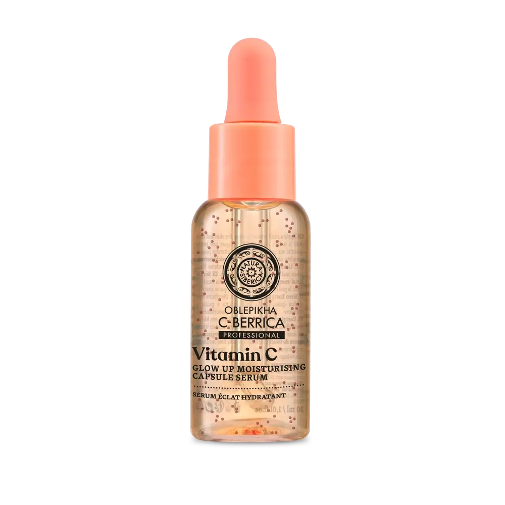 Natura Siberica Sérum Facial Hidratante com Cápsulas de Brilho, 30 ml