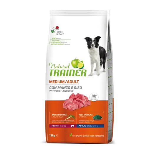 Treinador natural canino adulto médio boi 12kg