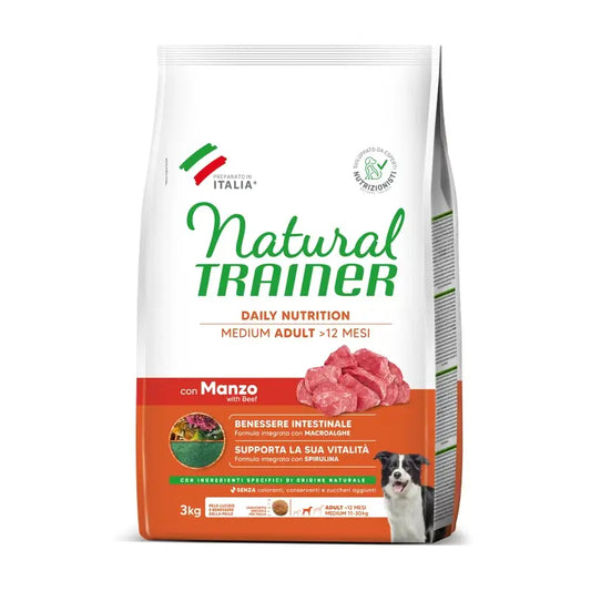 Treinador natural canino adulto meio boi 3kg