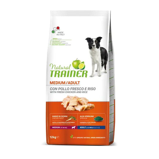 Treinador natural canino adulto médio Pollo 12kg