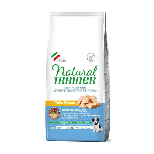 Treinador natural canino filhote júnior médio 12kg