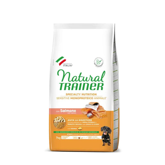 Treinador natural canino S/glúten salmão adulto 7kg