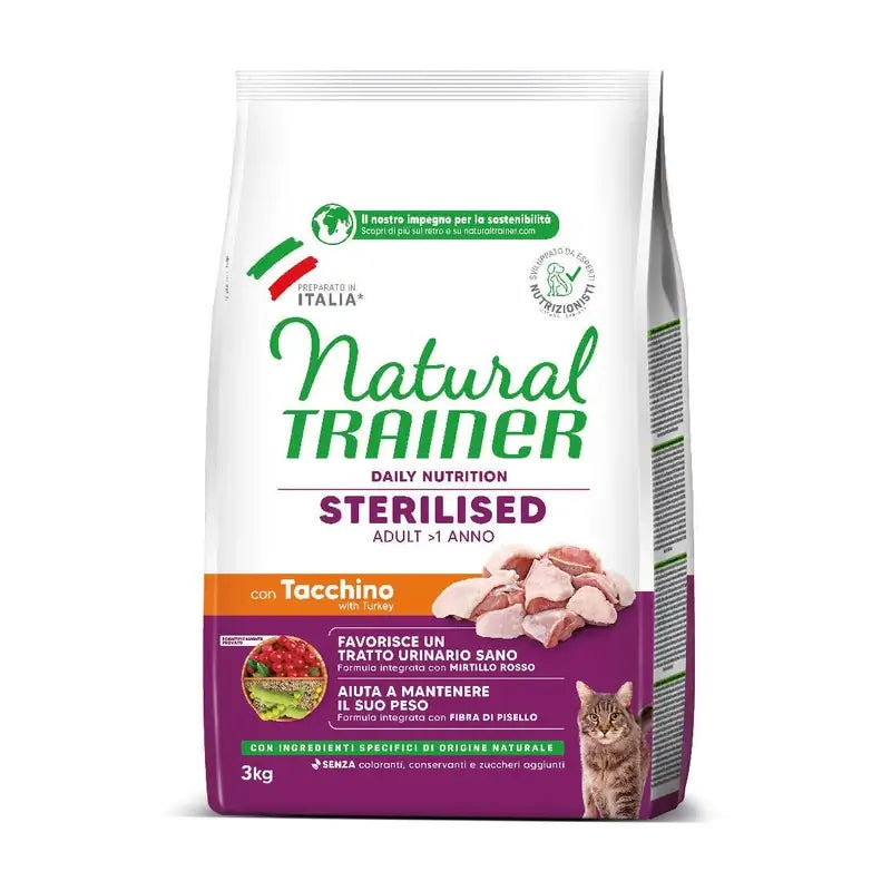 Treinador natural felino adulto esterilizado 3 kg