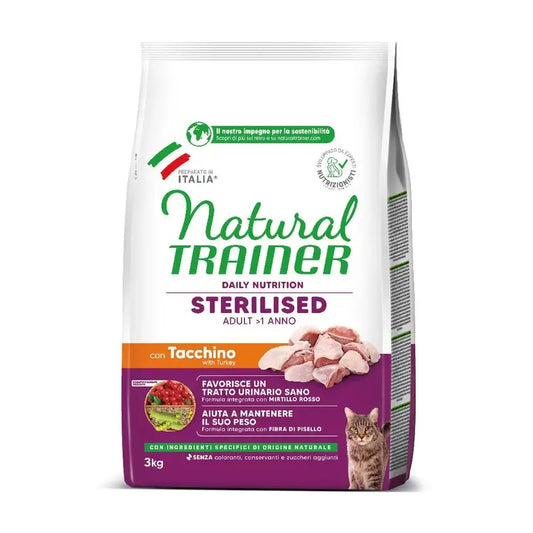 Treinador natural felino adulto esterilizado 3 kg