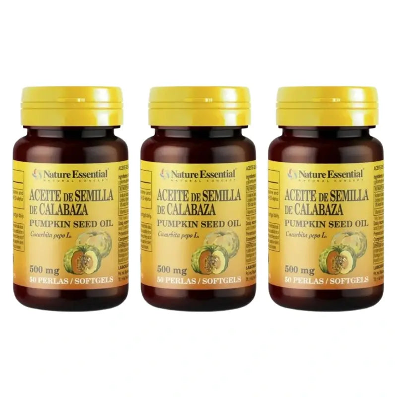 Nature Essential Pumpkin Seed Oil Pack 3 x 50 pérolas