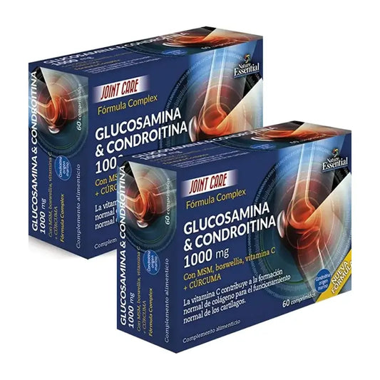 Nature Essential Blister Glucosamina + Condroitina + Msm , 2X60 Cápsulas