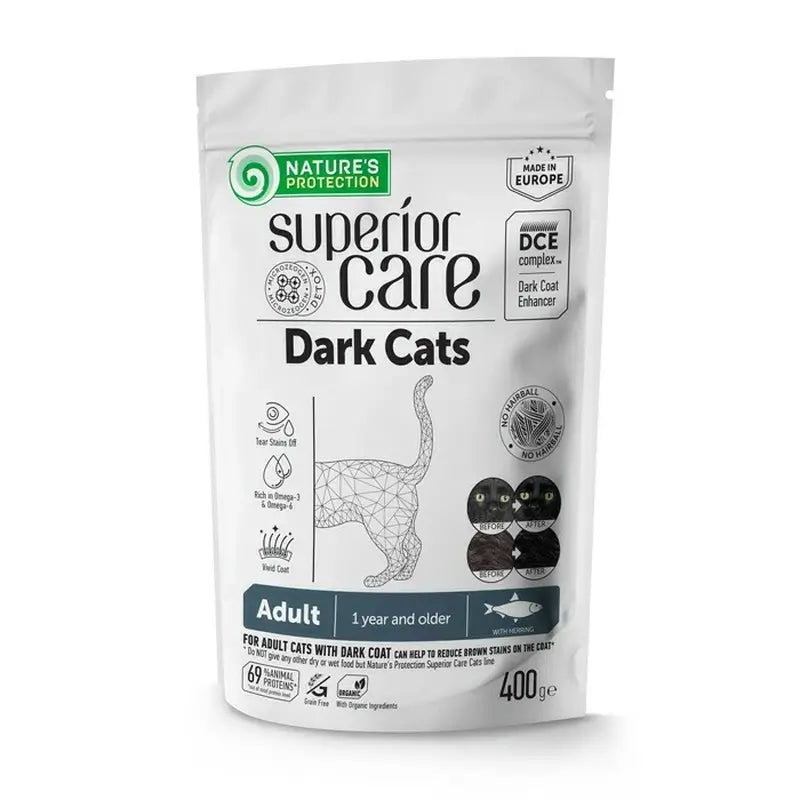 Natures Protection Sc Arenque escuro para gatos, 400 g