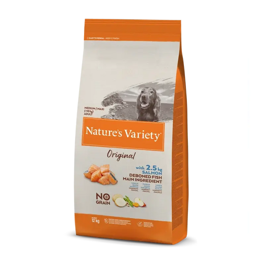 Variedade da natureza adulta canina adulta original MD/MX Salmon 12kg