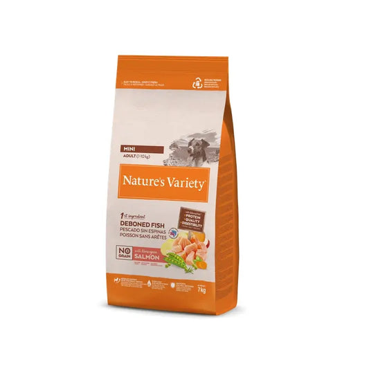 Variedade Natural Canina Adulto Original Mini Salmão Original, 7 kg, comida para cão