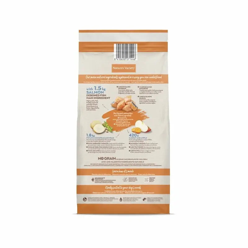 Variedade Natural Canina Adulto Original Mini Salmão Original, 7 kg, comida para cão
