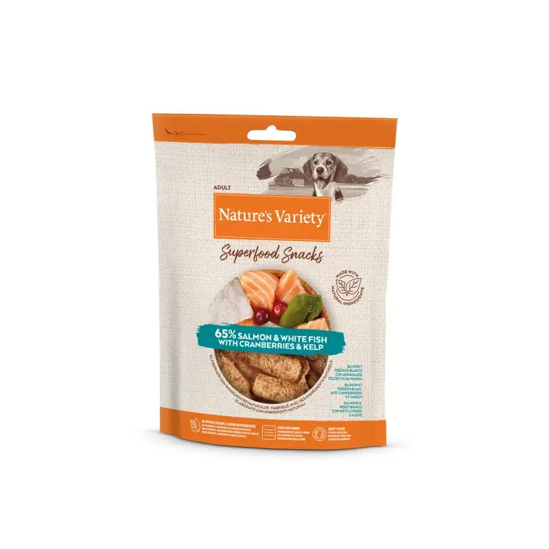 Nature'S Variety Canine Adult Snack Salmon, 8 x 85 g, lanche para cães