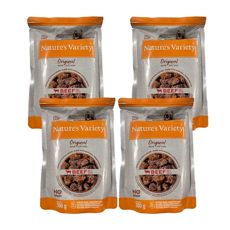 Nature'S Variety Canine Original Original Adult Pate Med Max Pack 4X300Gr, comida húmida para cão