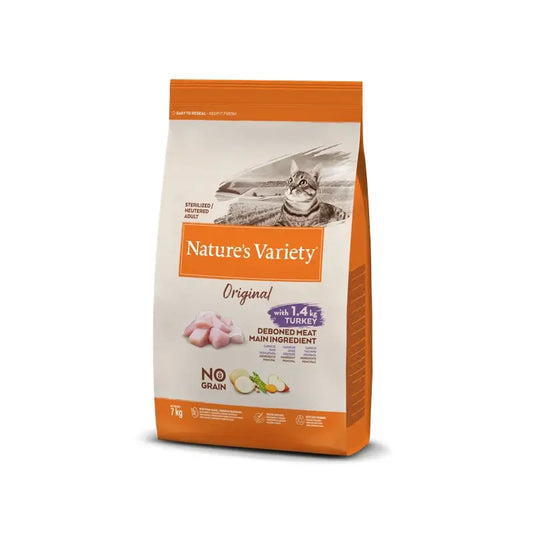 Variedade Nature'S Feline Adulto Original Esterilizado da Turquia, 7 kg
