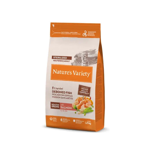 Variedade da natureza Felina adulta original Salmão esterilizado 1,25kg