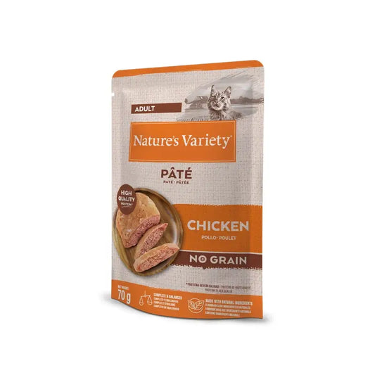 Variedade Nature'S Feline Adulto Original Pate Chicken 12 x o12 x 70 g, snack de gato