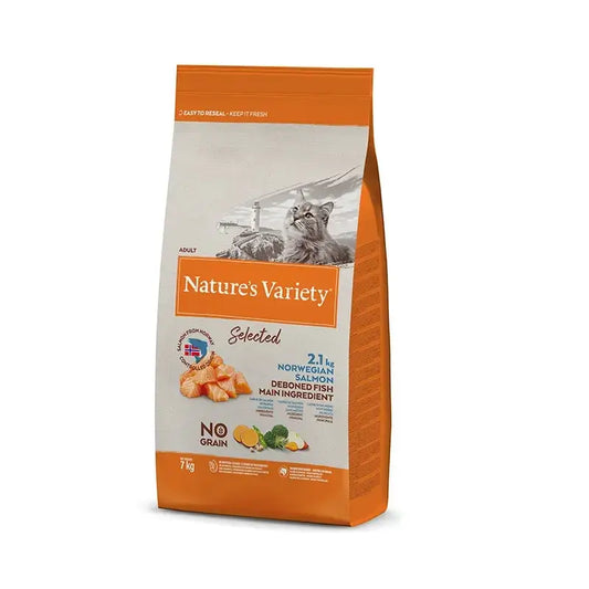 Nature'S Variety Feline Adult Selected Norwegian Salmon, 7 kg, alimento para gatos