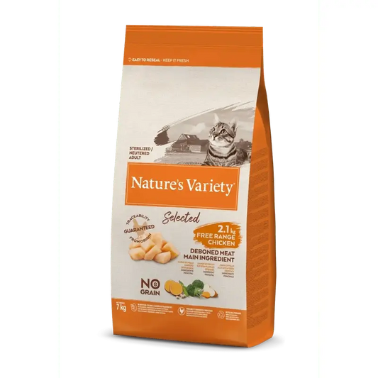 Nature'S Variety Feline Adult Steril Frango 7Kg.