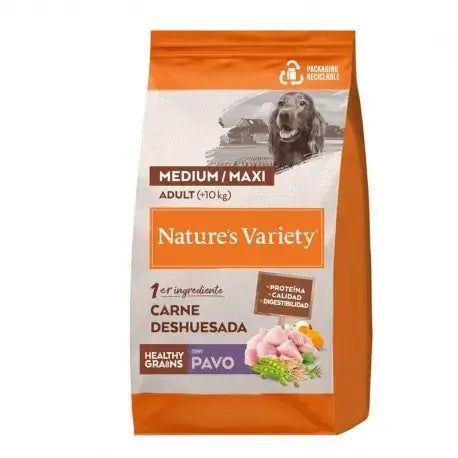 Nature's Variety para cães de tamanho médio com peru e cereais, 12 000 g