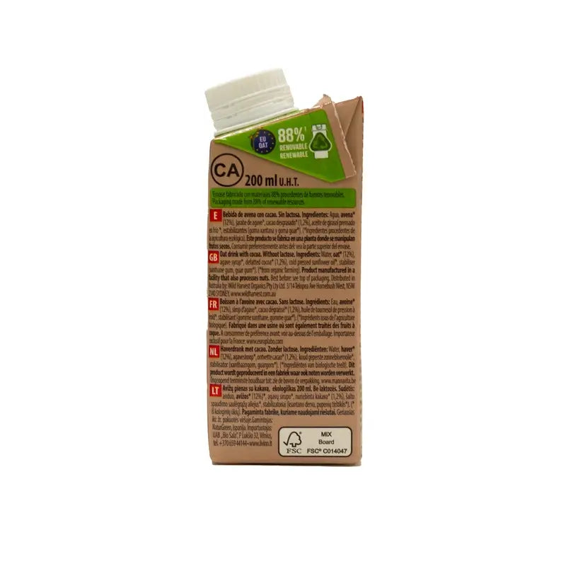 Bebida de Chocolate com Aveia Naturgreen, 200Ml