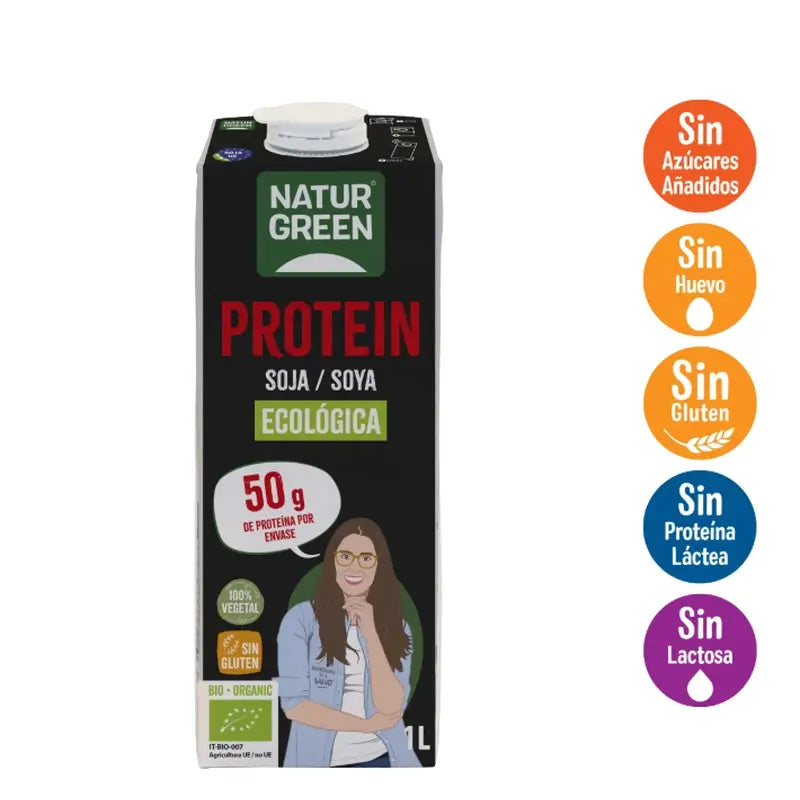 Naturgreen Bebida de Proteína de Soja Bio, 1L