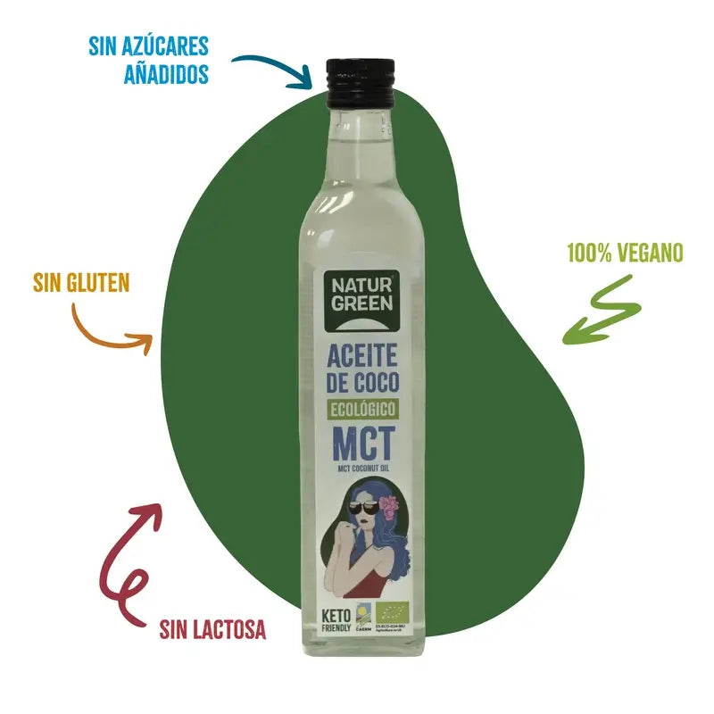 Naturgreen Óleo de Coco Mct Bio, 500 ml