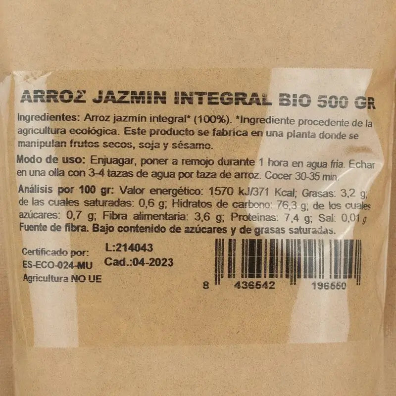 Naturgreen Arroz de jasmim castanho biológico, 500 g