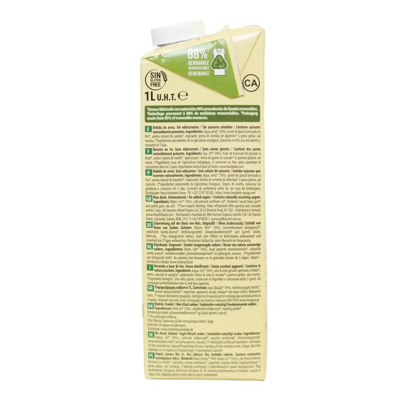 Naturgreen Arroz sem adição de açúcares Bio 1L, 1 l