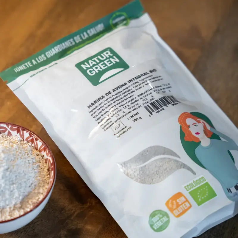 Farinha de Aveia Integral Naturgreen Sem Glúten, 500 g