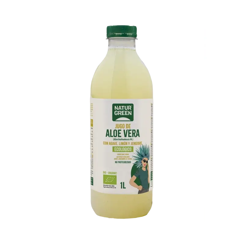 Naturgreen Sumo de Aloé Vera com Agave, Limão e Gengibre, 1 l