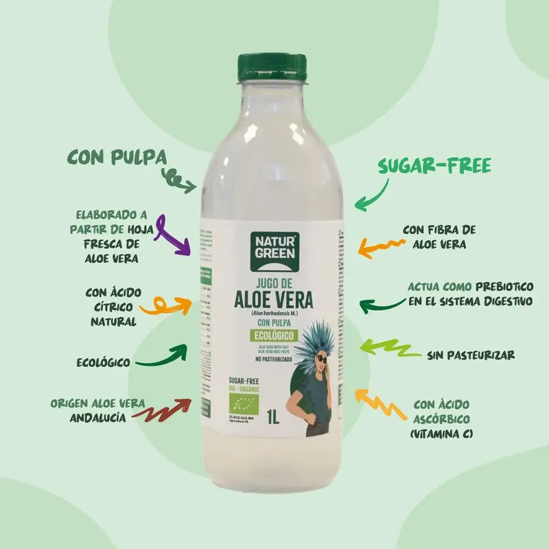 Naturgreen Sumo de Aloé Vera com Polpa, 1 l