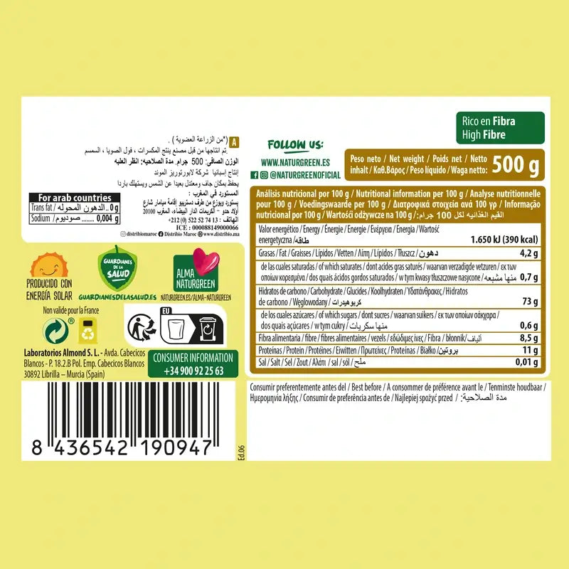 Milho biológico Naturgreen, 500 g