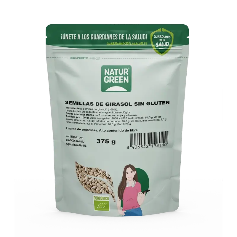 Sementes de girassol biológicas NaturGreen, 375 g