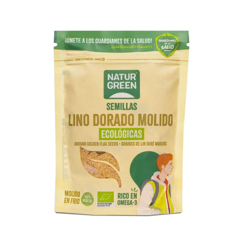 NaturGreen Sementes de linhaça moídas douradas Bio 150 g