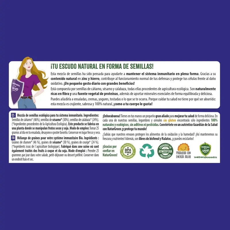 Naturgreen Organic Seeds For Your Immune System, 175 gramas