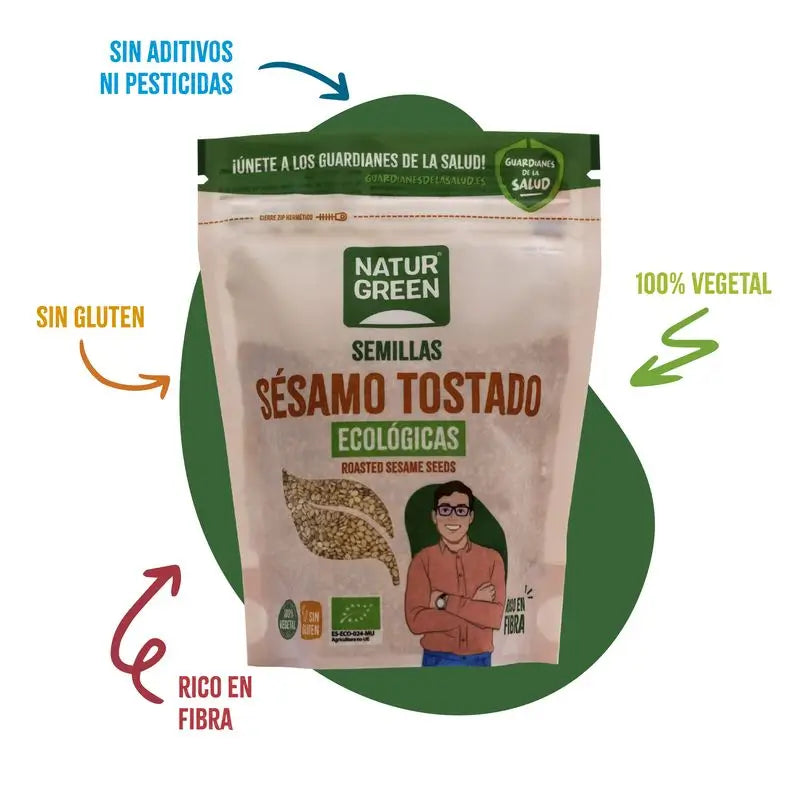 Sésamo tostado biológico Naturgreen, 225 g