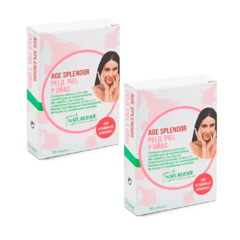 Naturlider Age Splendor Cabelo Pele Unhas, Embalagem 2 x 30 cápsulas