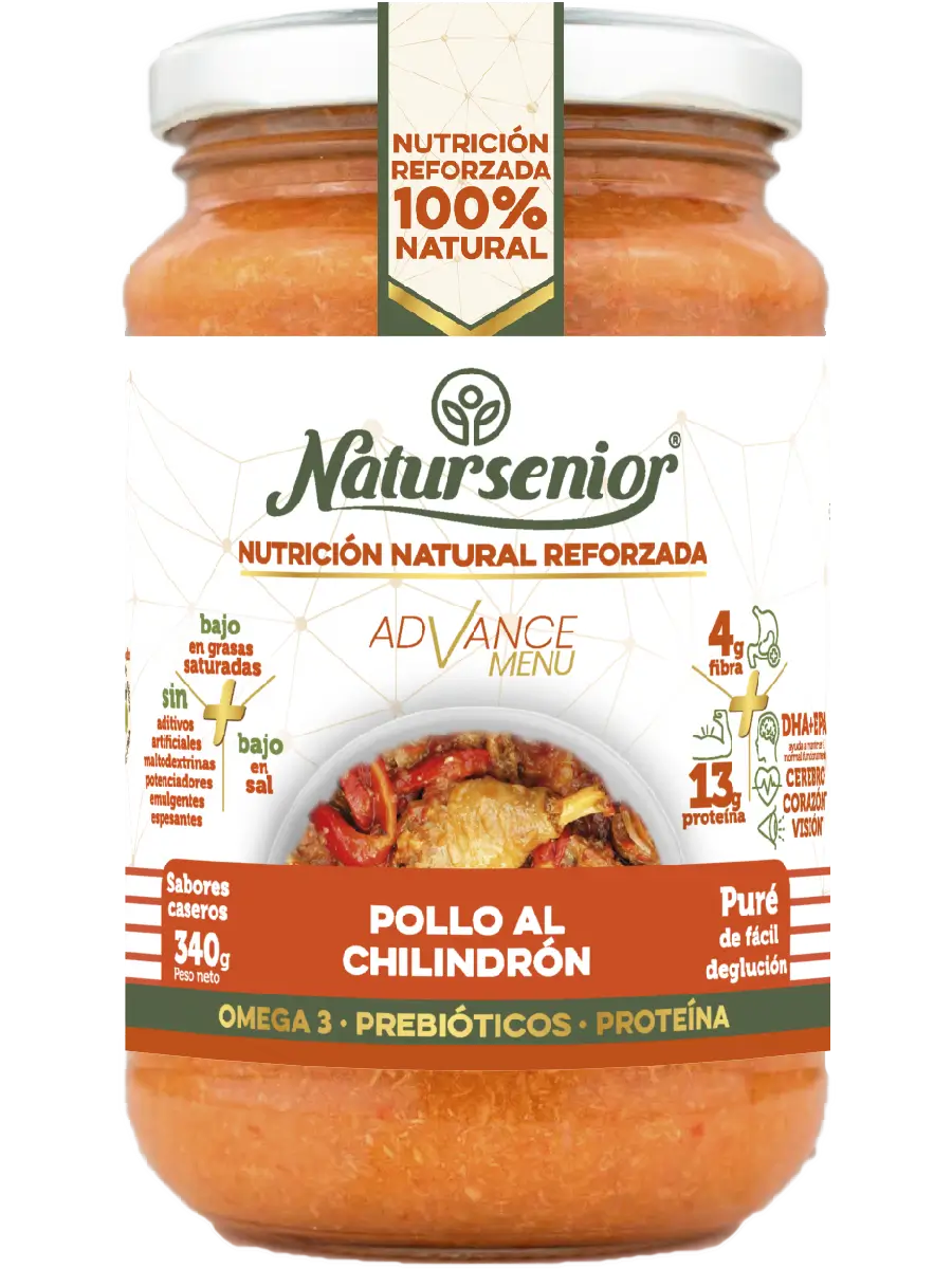 Natursenior Adultos Puré de Frango com Omega 3 Dha+Epa, Prebióticos e Proteínas. , 340 gr