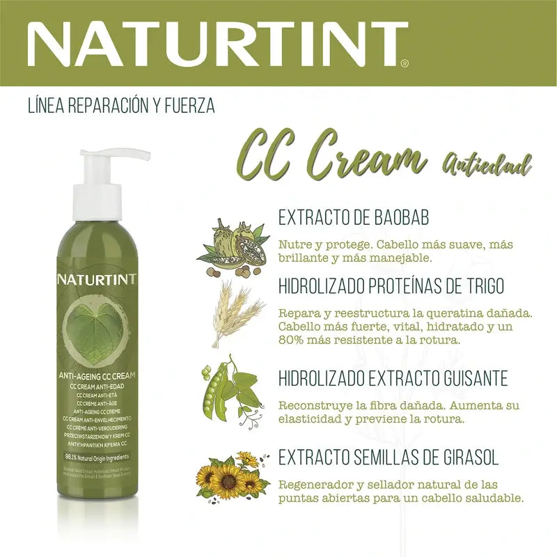 Naturtint Cc Creme Reparação Intensiva Anti-Envelhecimento 200 Ml