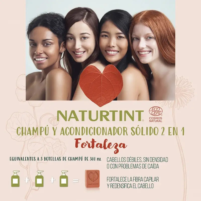 Champô sólido natural anti-queda de cabelo Naturtint Natural Strength 75Gr