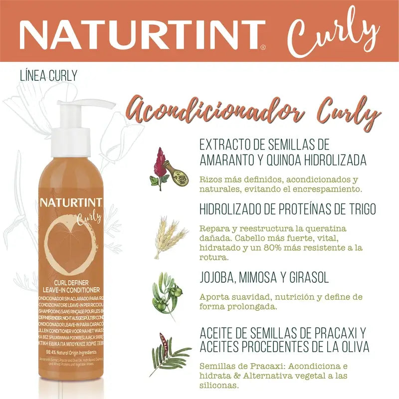 Naturtint Condicionador de Cachos Sem Enxaguamento 200Ml