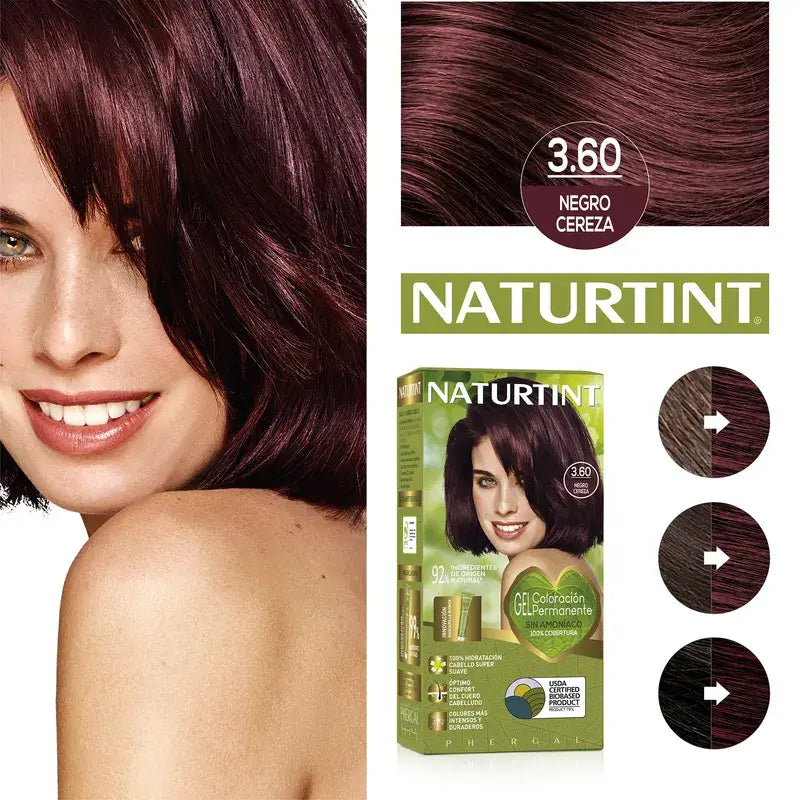Naturtint Coloração Permanente Sem Amoníaco 3.60 - Preto Cereja