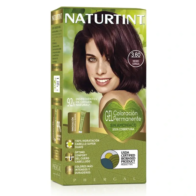 Naturtint Coloração Permanente Sem Amoníaco 3.60 - Preto Cereja
