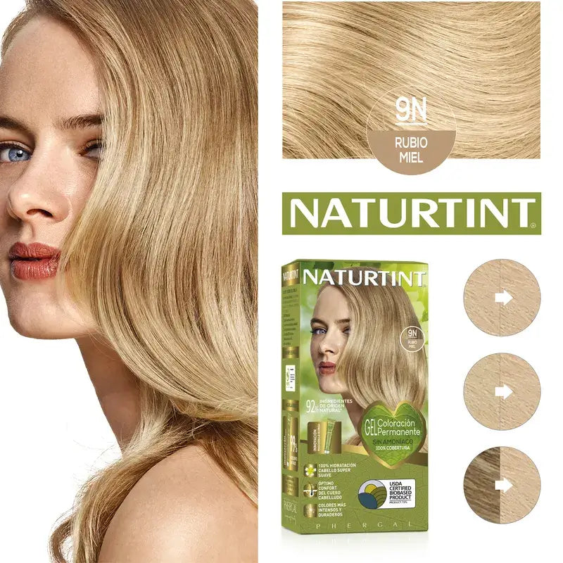Naturtint Coloração Permanente Coloração Permanente Sem Amoníaco 9N - Louro Mel