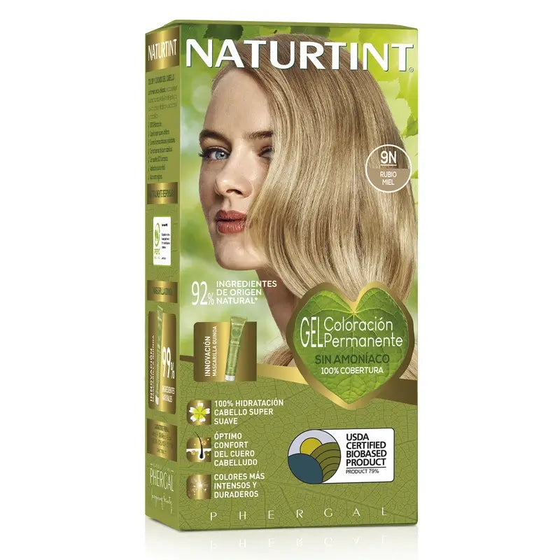 Naturtint Coloração Permanente Coloração Permanente Sem Amoníaco 9N - Louro Mel