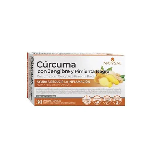 Natysal Curcuma com Gengibre e Pimenta Preta 30Cap.