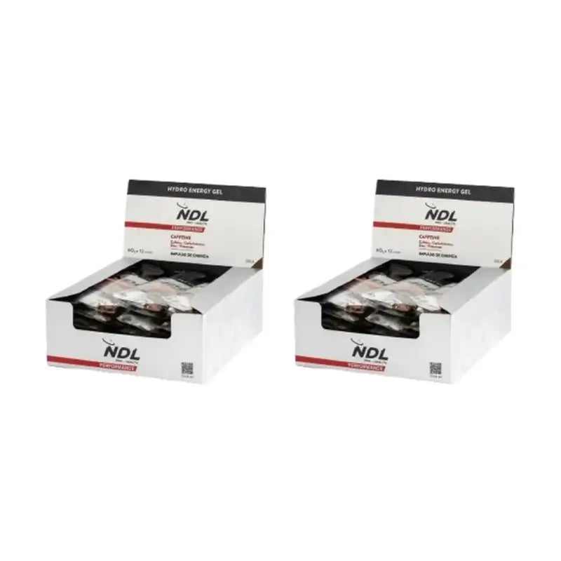 Ndl Pro-Health Gel energético com cafeína sabor a cola, embalagem 12X60 gr, 2 unidades
