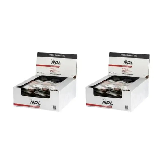 Ndl Pro-Health Gel energético com cafeína sabor a cola, embalagem 12X60 gr, 2 unidades